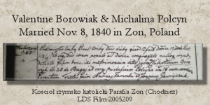 Valentine and Michalina Polcyn Marriage record
