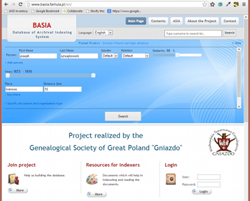 Basia Database Site