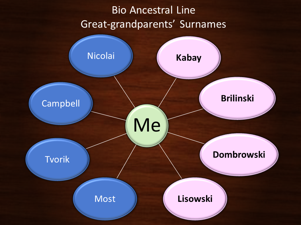 Bio Ancestral Lines - Greatgrandparents' surnames