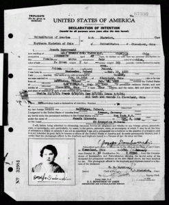 Naturalization for Jozefa Lisowska