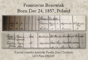 Frank Borowiak Baptism Record