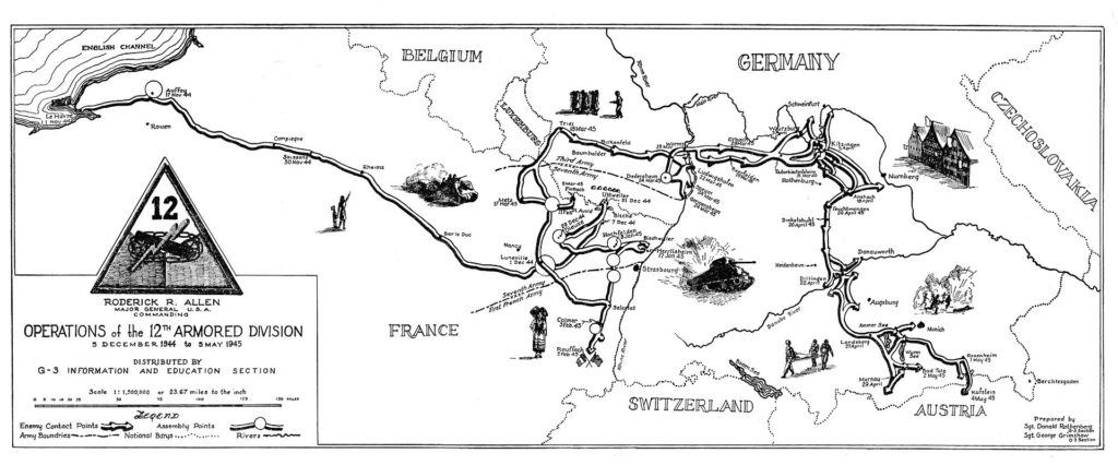 12th Armored Division Campaign Map