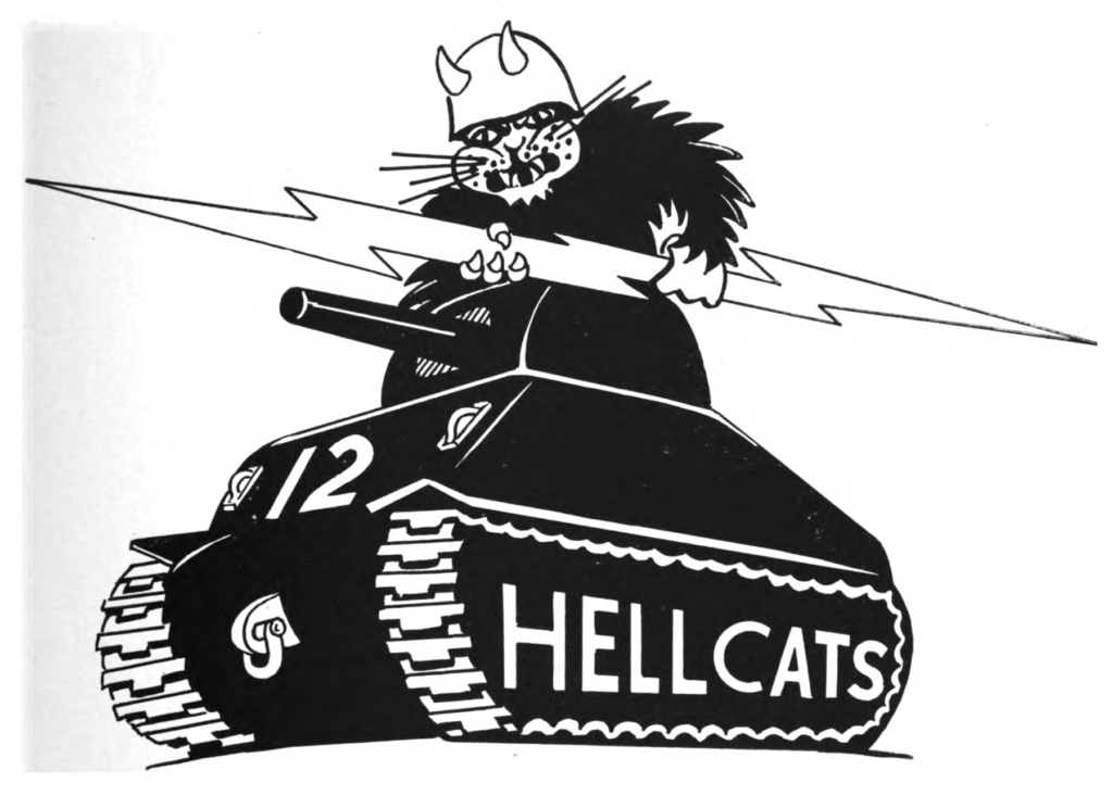 Hellcats logo - tank with a hellcat on top