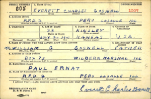 WWII Draft Registration Card for Everett Charles Gosnell